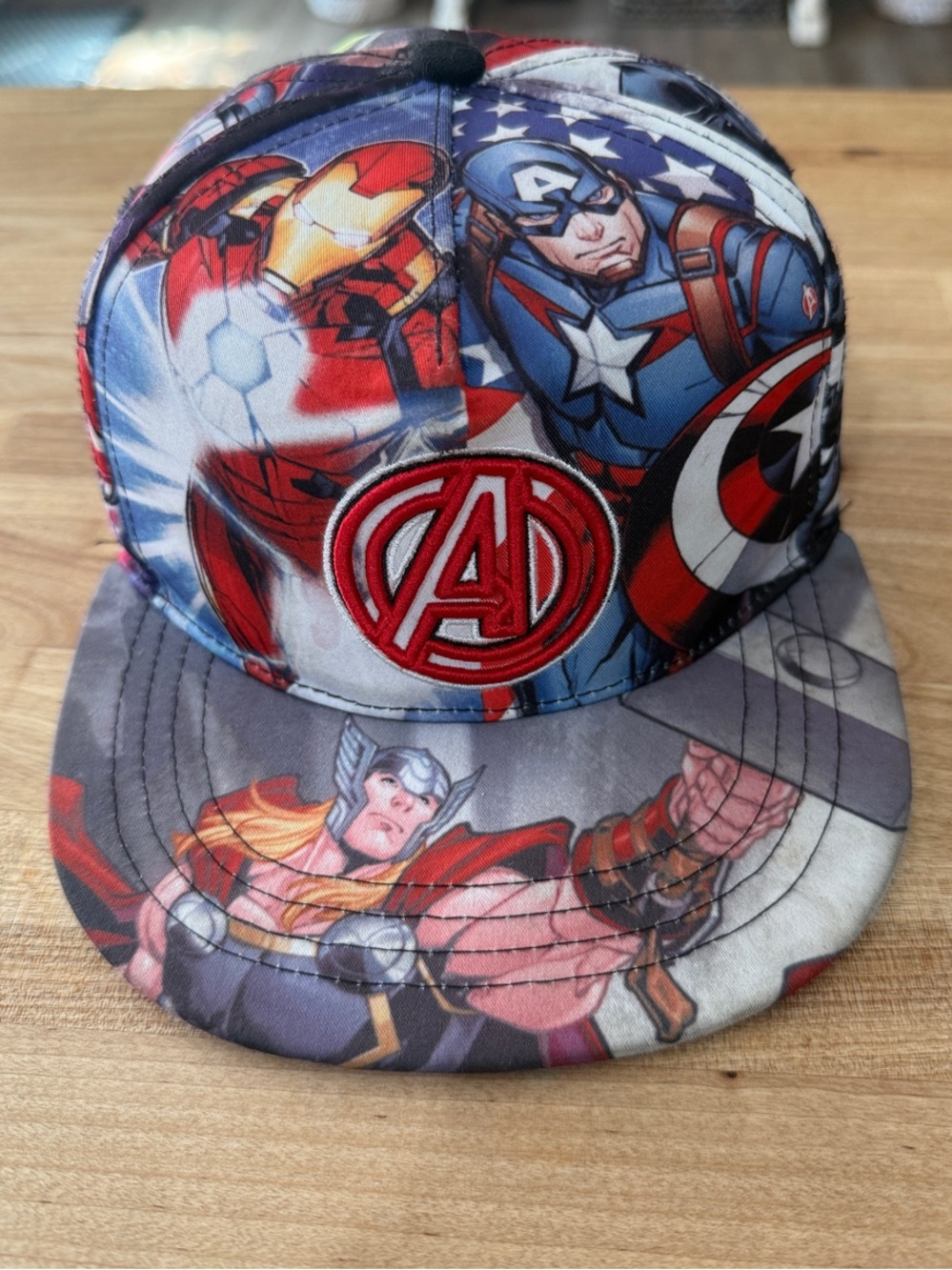 Marvel Kids Superhero Snapback Hat - Red, Blue, Gray